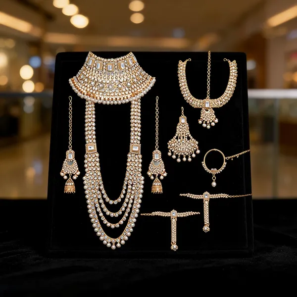 White_Jewellery_Set_Alloy_For_Women_Pack_Of_1