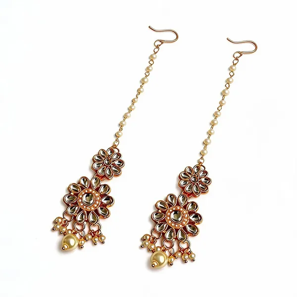 White_And_Gold_Maang_Tikka_Alloy_For_Women_Pack_Of_2