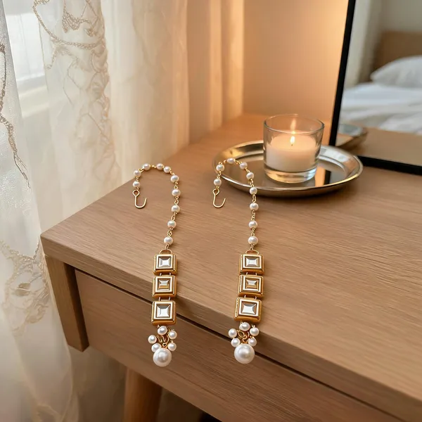 White_And_Gold_Maang_Tikka_Alloy_For_Women_Pack_Of_2