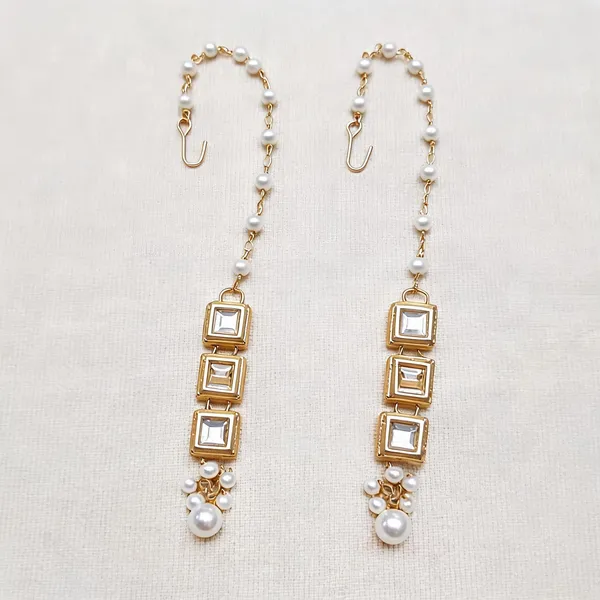 White_And_Gold_Maang_Tikka_Alloy_For_Women_Pack_Of_2