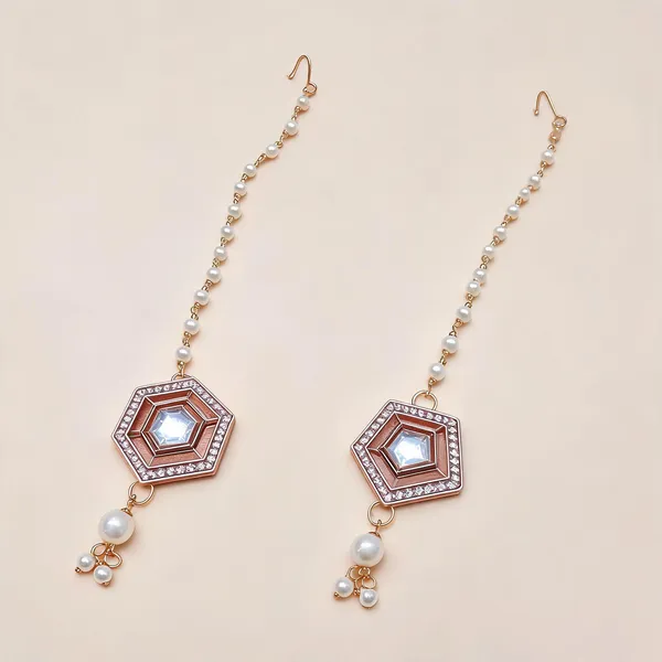 White_And_Gold_Maang_Tikka_Alloy_For_Women_Pack_Of_2