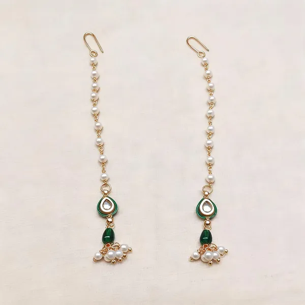 White_And_Gold_Maang_Tikka_Alloy_For_Women_Pack_Of_2