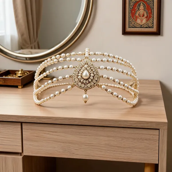 White_Matha_Patti_Alloy_For_Women_Pack_Of_1