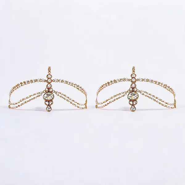 Gold_And_White_Matha_Patti_Alloy_For_Women_Pack_Of_2