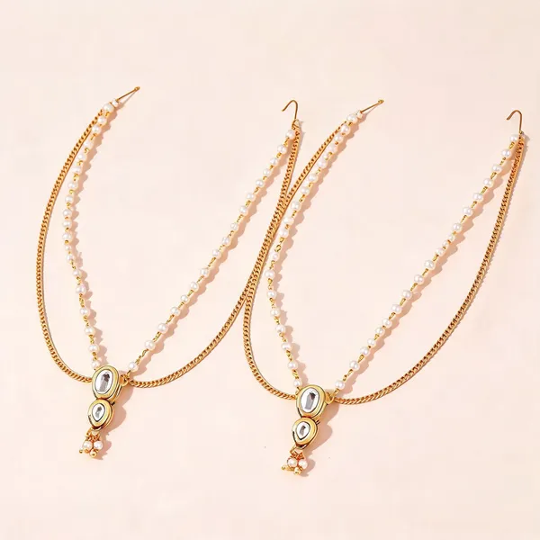 Gold_And_White_Matha_Patti_Alloy_For_Women_Pack_Of_2