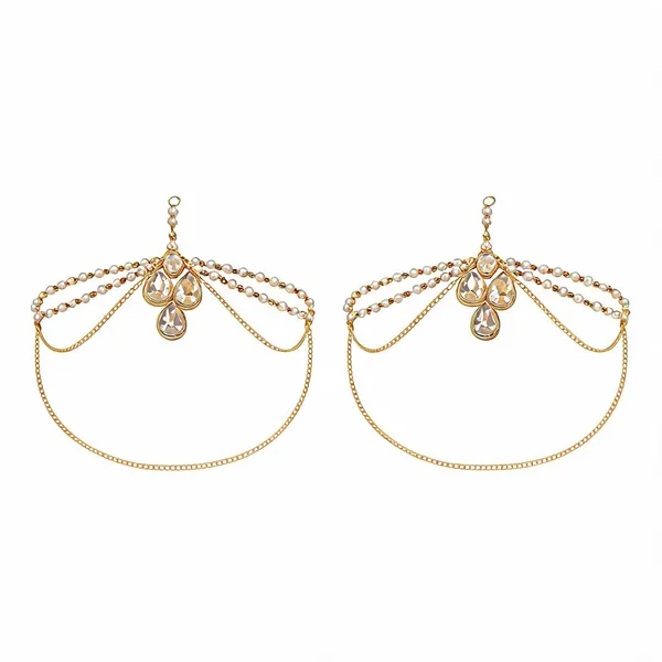 Gold_And_White_Matha_Patti_Alloy_For_Women_Pack_Of_2