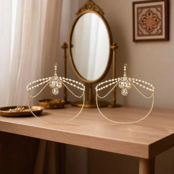 Gold_And_White_Matha_Patti_Alloy_For_Women_Pack_Of_2