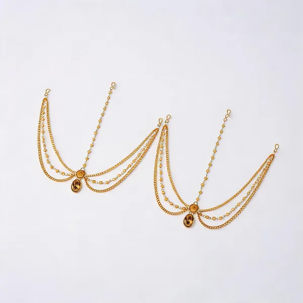 Gold_And_White_Matha_Patti_Alloy_For_Women_Pack_Of_2
