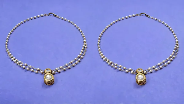Gold_And_White_Matha_Patti_Alloy_For_Women_Pack_Of_2