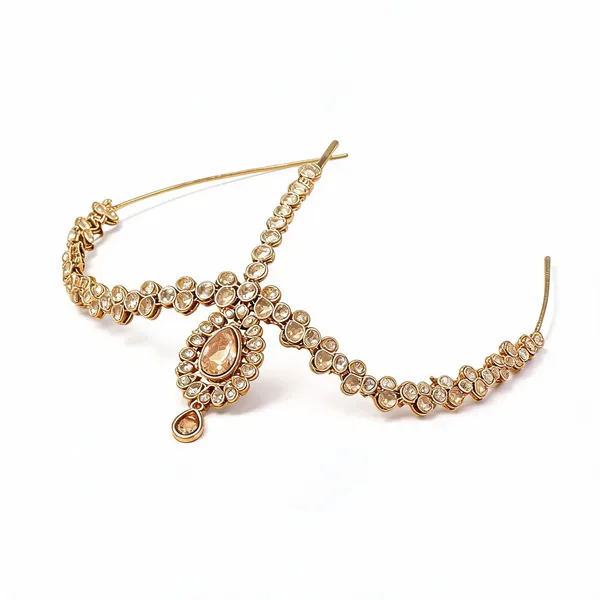 Gold_And_White_Matha_Patti_Alloy_For_Women_Pack_Of_1