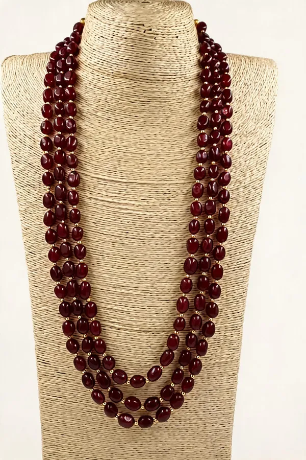 White_And_Red_Necklace_Alloy_For_Unisex_Pack_Of_1