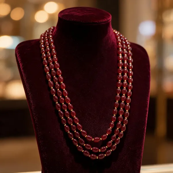 White_And_Red_Necklace_Alloy_For_Unisex_Pack_Of_1