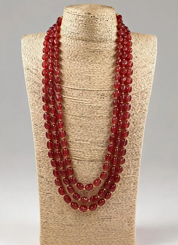 White_And_Red_Necklace_Alloy_For_Unisex_Pack_Of_1