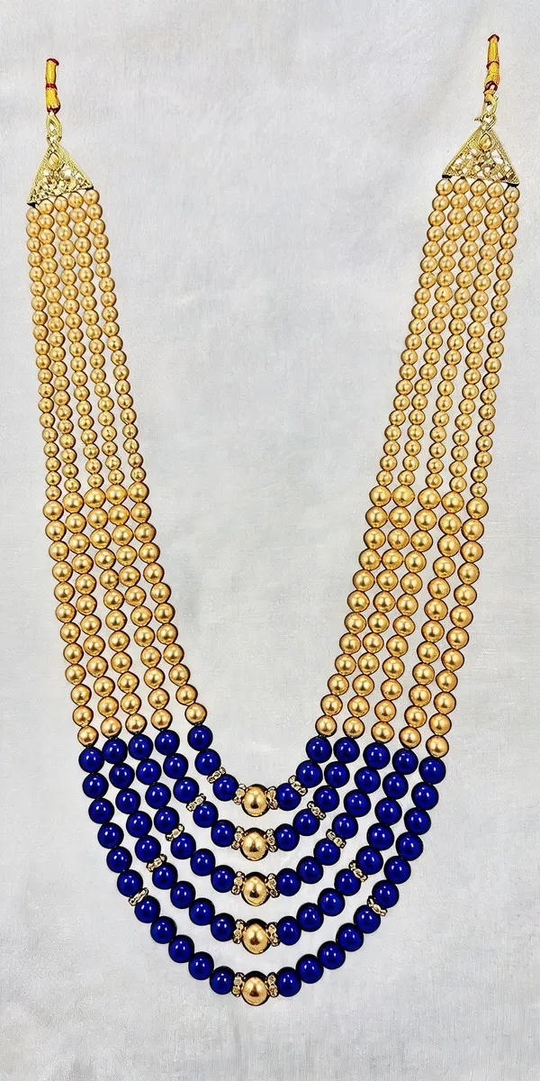 Blue_Layered_Necklace_Alloy_For_Unisex_Pack_Of_1