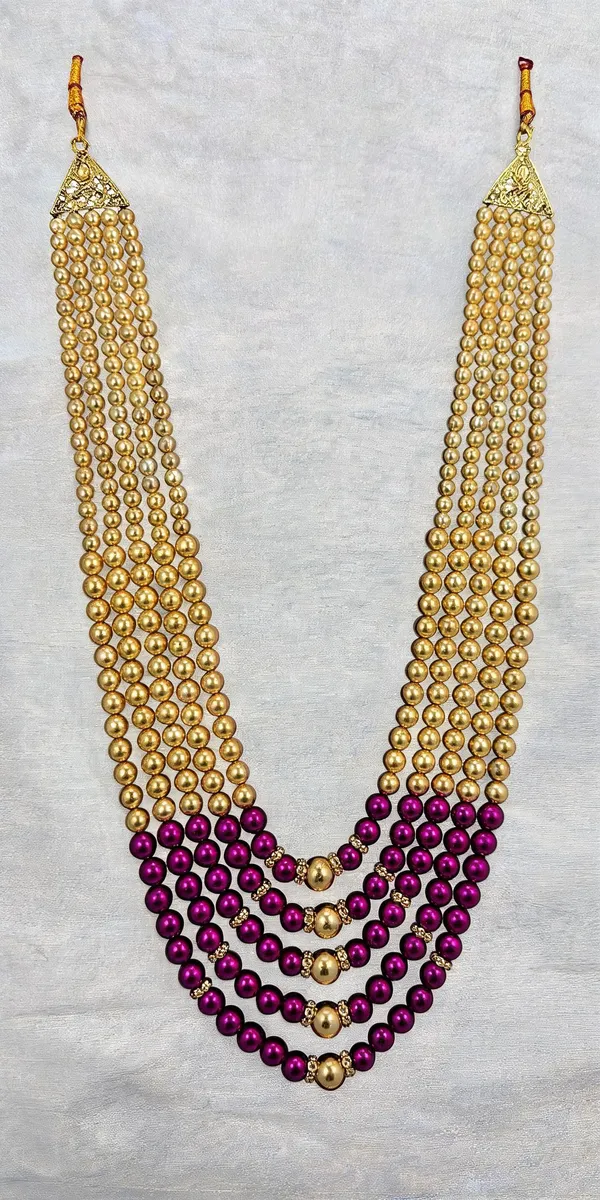 Purple_Layered_Necklace_Alloy_For_Unisex_Pack_Of_1
