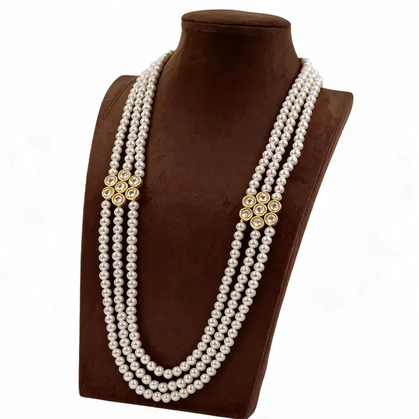 White_And_Gold_Necklace_Alloy_For_Unisex_Pack_Of_1