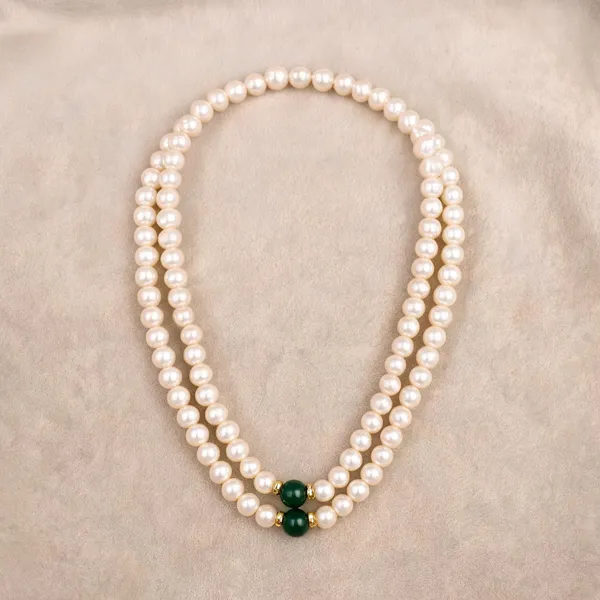 White_Layered_Necklace_Alloy_For_Unisex_Pack_Of_1