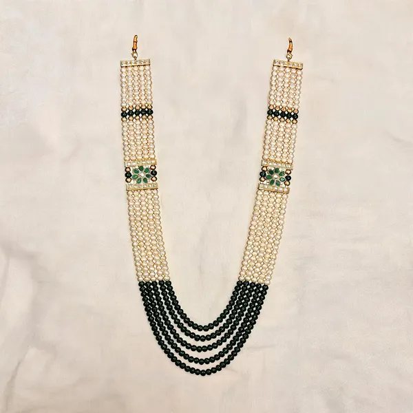 Green_Layered_Necklace_Alloy_For_Unisex_Pack_Of_1