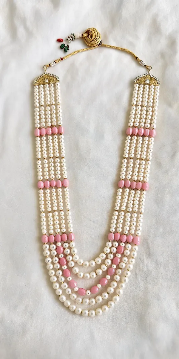 White_Groom_Mala,_Layered_Necklace_Alloy_For_Groom_Pack_Of_1