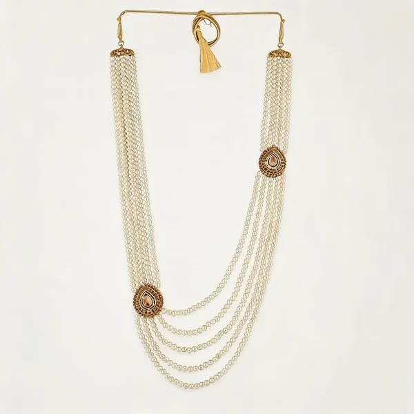 White_And_Gold_Necklace_Alloy_For_Unisex_Pack_Of_1