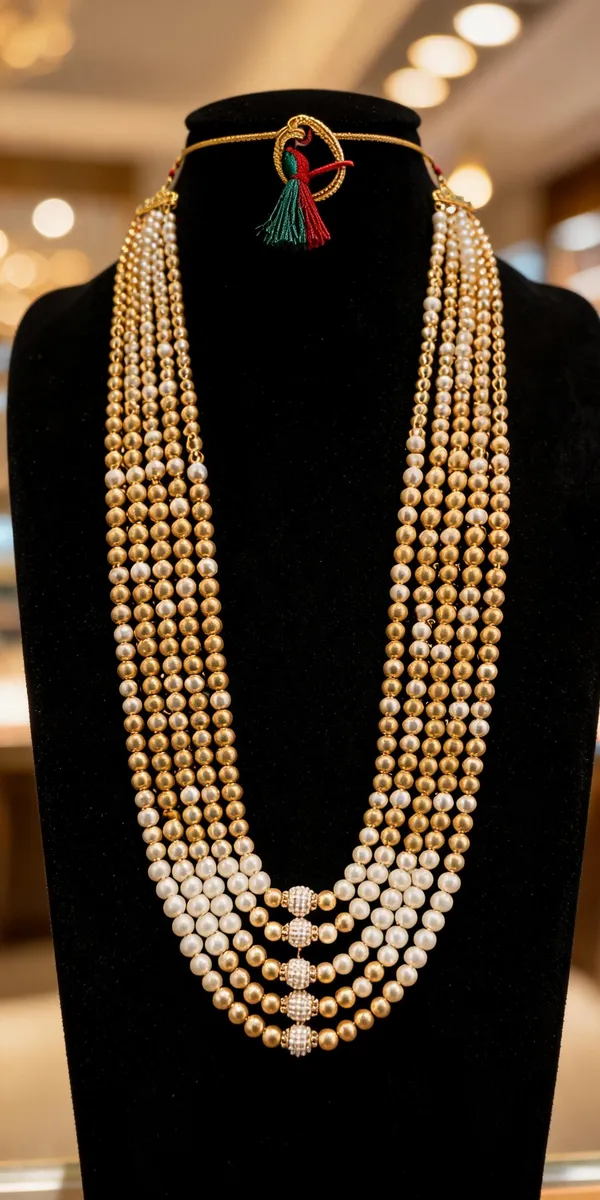 White_Layered_Necklace_Alloy_For_Unisex_Pack_Of_1