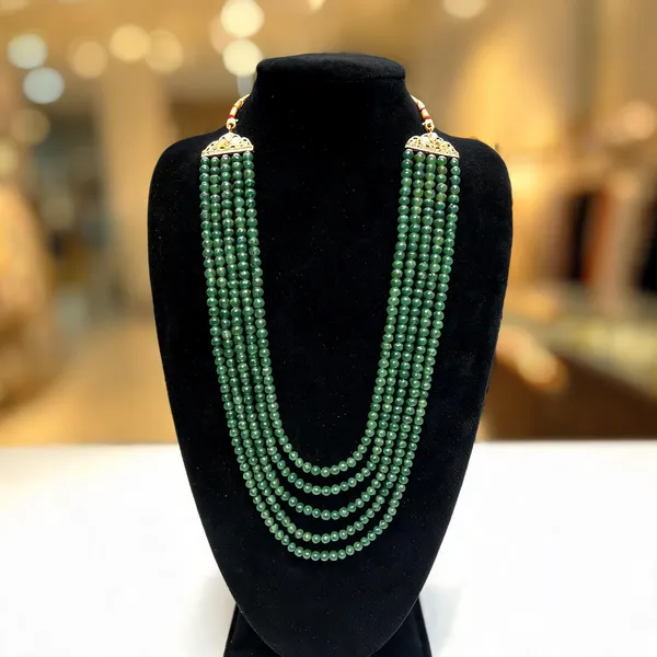 Green_Layered_Necklace_Alloy_For_Unisex_Pack_Of_1