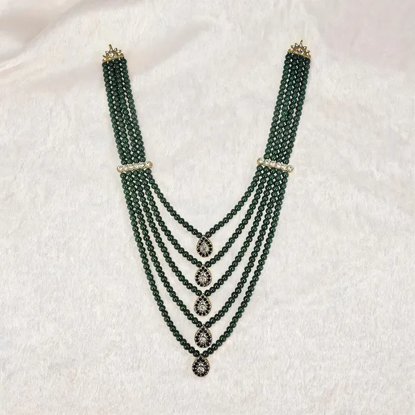 Green_Layered_Necklace_Alloy_For_Unisex_Pack_Of_1