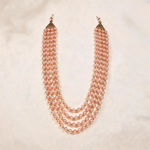Gold_And_White_Layered_Necklace_Alloy_For_Unisex_Pack_Of_1