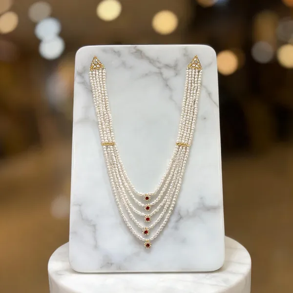 White_Layered_Necklace_Alloy_For_Unisex_Pack_Of_1