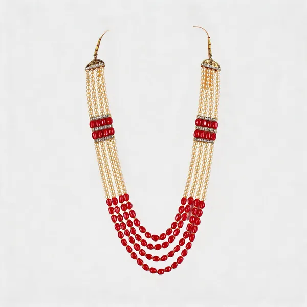 Red_Layered_Necklace_Alloy_For_Unisex_Pack_Of_1
