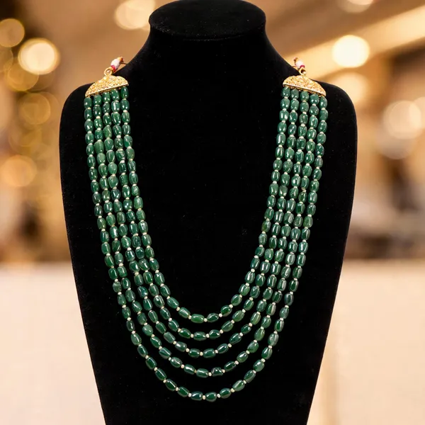 Green_Layered_Necklace_Alloy_For_Unisex_Pack_Of_1