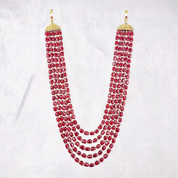 Maroon_Layered_Necklace_Alloy_For_Unisex_Pack_Of_1