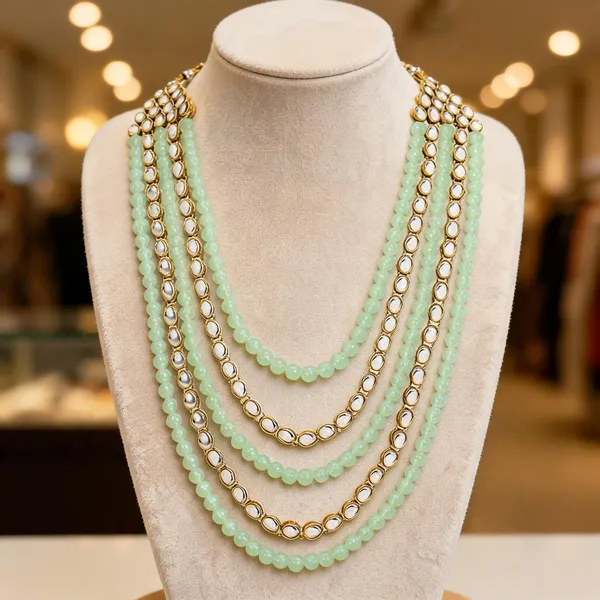 Gold_And_Lime_Necklace_Alloy_For_Unisex_Pack_Of_1