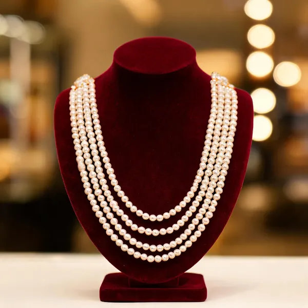 White_Layered_Necklace_Alloy_For_Unisex_Pack_Of_1