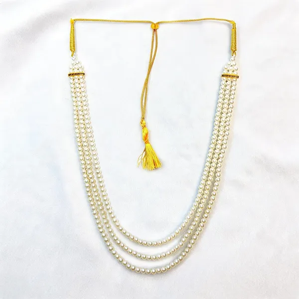 White_Layered_Necklace_Alloy_For_Unisex_Pack_Of_1