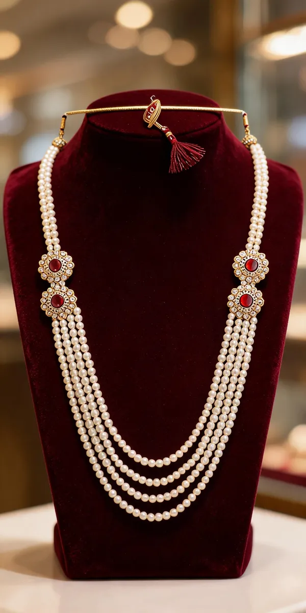 White_Layered_Necklace_Alloy_For_Unisex_Pack_Of_1