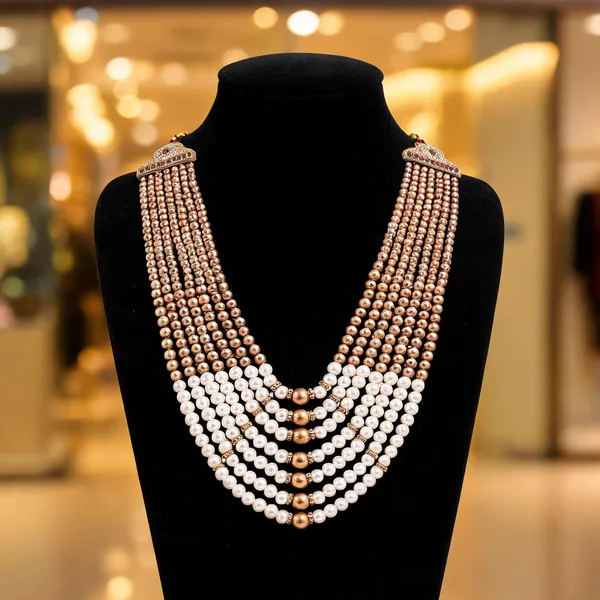 Gold_And_White_Layered_Necklace_Alloy_For_Unisex_Pack_Of_1