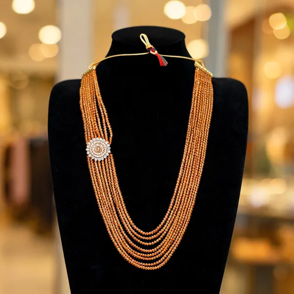 Brown_Layered_Necklace_Alloy_For_Unisex_Pack_Of_1