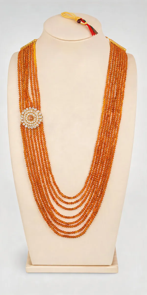 Brown_Layered_Necklace_Alloy_For_Unisex_Pack_Of_1