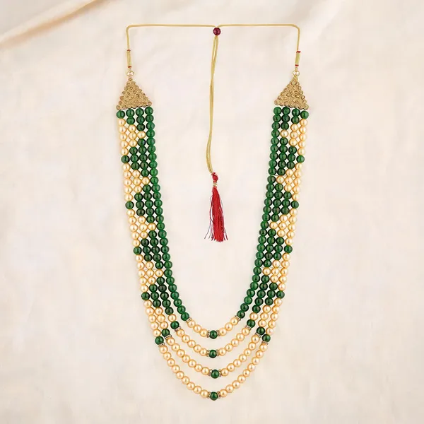 Green_And_Gold_Necklace_Alloy_For_Unisex_Pack_Of_1