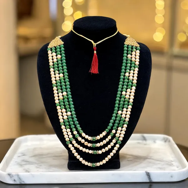 Green_And_Gold_Necklace_Alloy_For_Unisex_Pack_Of_1