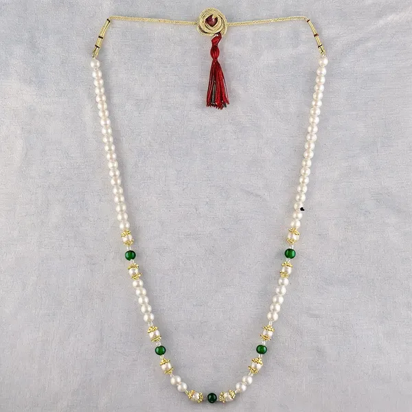 White_And_Green_Layered_Necklace_Alloy_For_Unisex_Pack_Of_1