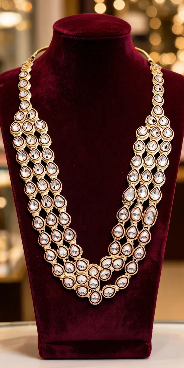 White_And_Maroon_Necklace_Alloy_For_Unisex_Pack_Of_1