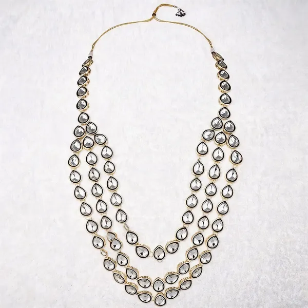 White_And_Green_Necklace_Alloy_For_Unisex_Pack_Of_1