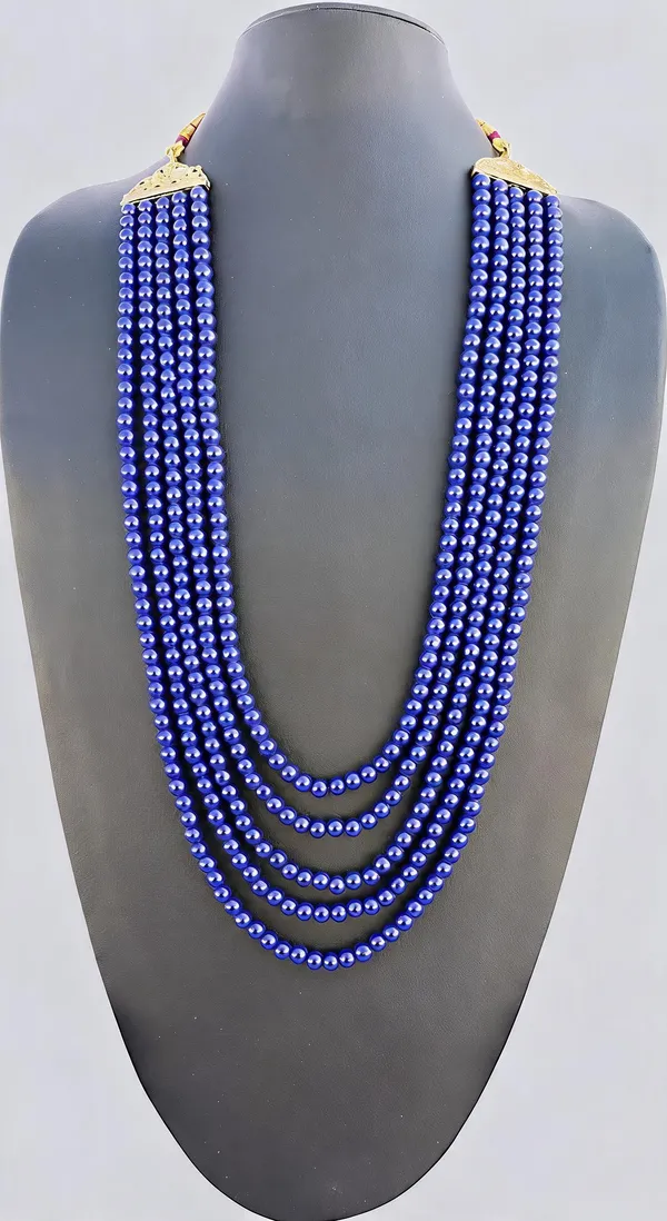 Blue_Layered_Necklace_Alloy_For_Unisex_Pack_Of_1
