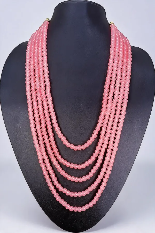 Pink_Layered_Necklace_Alloy_For_Unisex_Pack_Of_1