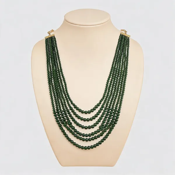 Green_Layered_Necklace_Alloy_For_Men_Pack_Of_1