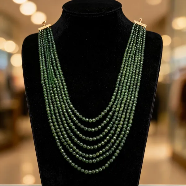 Green_Layered_Necklace_Alloy_For_Men_Pack_Of_1