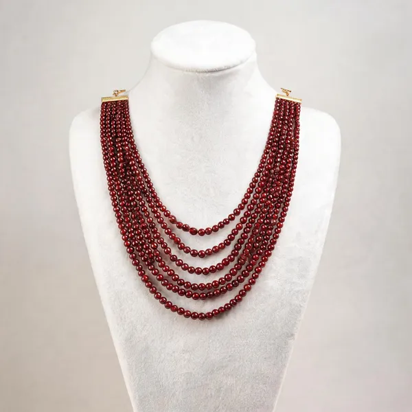 Maroon_Layered_Necklace_Alloy_For_Men_Pack_Of_1