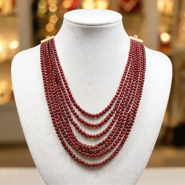 Maroon_Layered_Necklace_Alloy_For_Men_Pack_Of_1